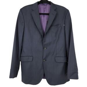 Ted Baker London Men's Jones Trim Fit Solid Wool Suit Jacket In Blue Size 40